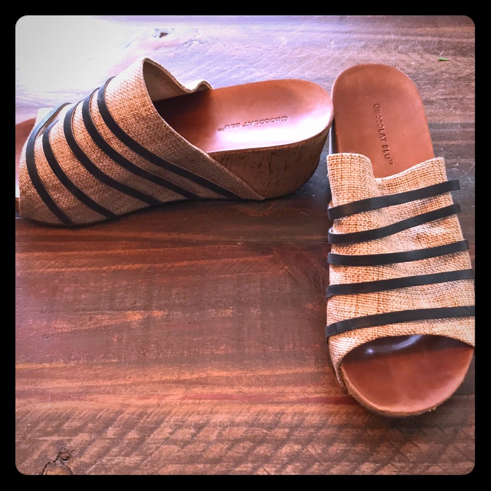Cork slide mules